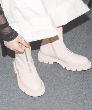  【LucaGrossi/ルカグロッシ】センタージップミドルブーツ