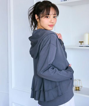  【洗える・新色追加】バックフリル ダンボールパーカー