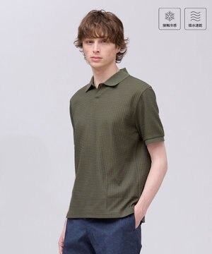 クールビズ対応【接触冷感 / 吸水速乾】【J.PRESS PREMIUM JERSEY】スキッパー ポロシャツ