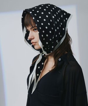 ポルカドット シルクスカーフ