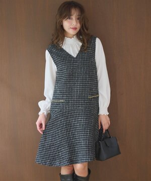 ツイードジャンパースカート