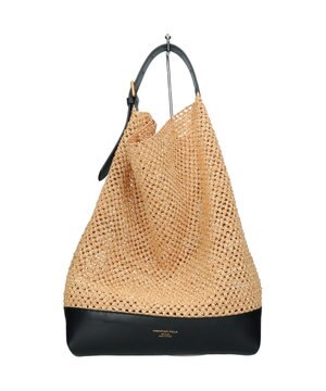  【CHRISTIAN VILLA】レザーハンドルメッシュトートバッグ