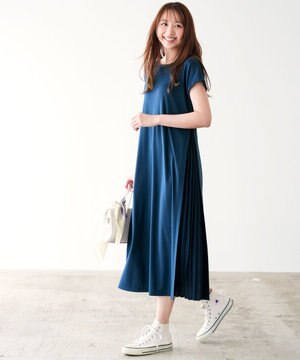  プリーツ加工 ワンピース