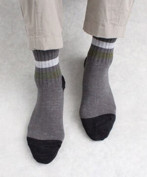  【UNISEX】PAPER STRIPE SHORT ソックス