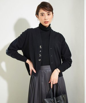  【洗える】 ジュエルニットカーディガン
