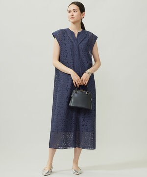 【洗える】フラワータイルレース ワンピース