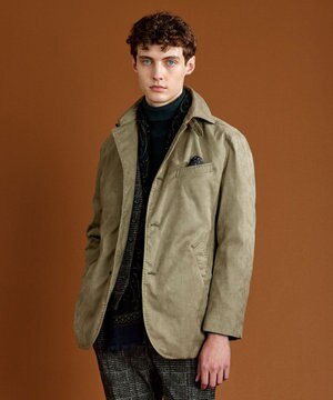  【ストレッチ/ダウンライナー付JAPAN素材】 2WAYスウェードダウン ブルゾン