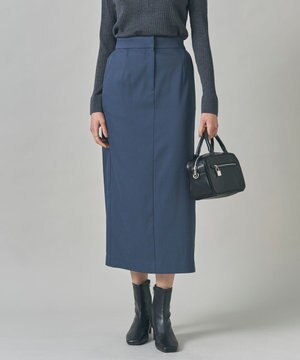  【裏起毛】 ウォームサテン Iラインスカート