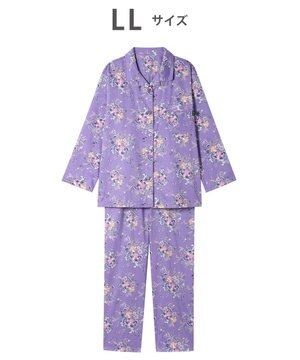  パジャマ 長袖 長ズボン 綿100%(本体) サテン ミントン レディース NDX540 /ワコール