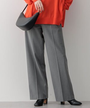  【洗える】ウォームストレッチ ワイドパンツ