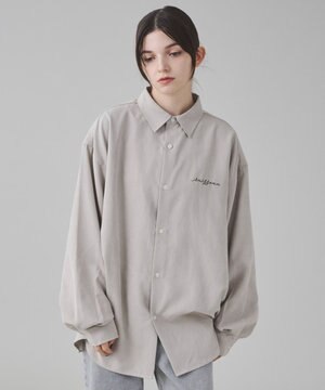  【ユニセックス着用ITEM】フィブリルワンポイントBIGシャツ（長袖）