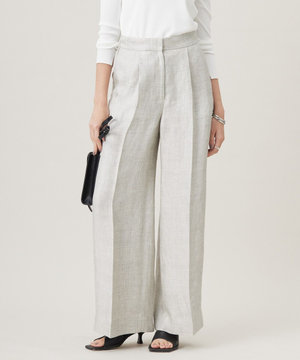 【日本製】トリアセリネンシャイニーツイル ワイドパンツ