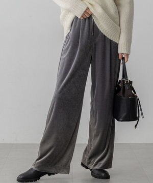  【GOLD LABEL】プレミアムベロア ドロスト ワイドパンツ