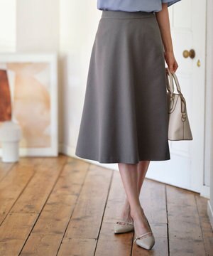  【セットアップ対応】ビューティーツイルストレッチ フレアスカート