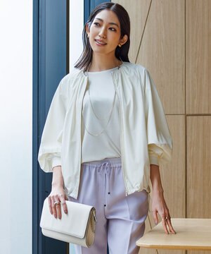  【洗える/撥水加工】ナイロン2WAYストレッチ  ブルゾン