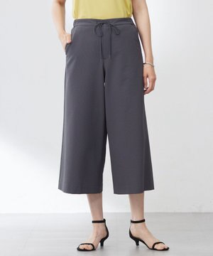 【洗える・吸水速乾】DRYライトサッカー クロップド パンツ