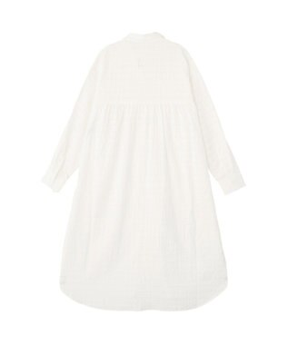 Green Parks シアーチェックシャツワンピース Off White