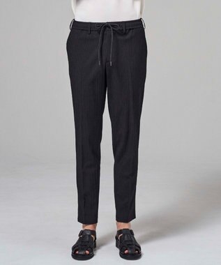 JOSEPH HOMME 新色追加【セットアップ対応】トリコサッカーストレッチ  ドロスト付テーパードパンツ / PEGG CONVERTIBLE ブラック系