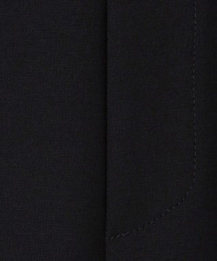 組曲 S 【洗える・ウエストゴム仕様】ハイパワーストレッチサイドスリット パンツ ブラック系