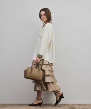 GRACE CONTINENTAL レザーカットシャツ キナリ