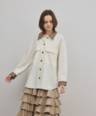 GRACE CONTINENTAL レザーカットシャツ キナリ