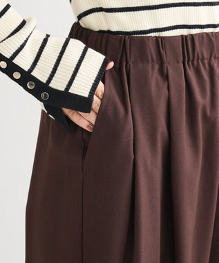 Green Parks ・ＥＬＥＮＣＡＲＥ　ＤＵＥ　ツイルタックコクーンパンツ Brown