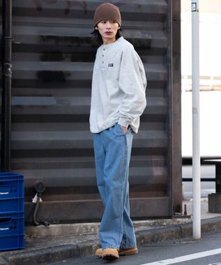 WEGO 【ユニセックス着用ITEM/ウエストゴム】ユルフィットデニムイージーパンツ デニム淡色