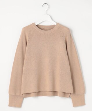 ANY SIS ニットレイヤード シャツ ツインセット ライトベージュ×イエロー