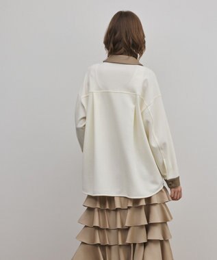 GRACE CONTINENTAL レザーカットシャツ キナリ