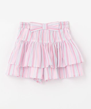 ANY KIDS 柄キュロット ピンクストライプ