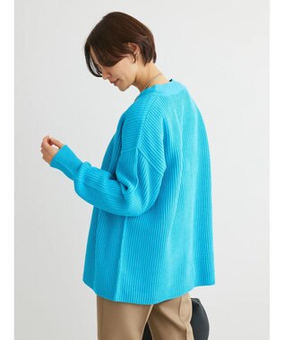 Green Parks 洗える　Ｖネックニットカーディガン Blue