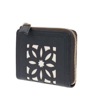 genten 【WEB限定復刻】コメットカットワーク ミニ財布 クロ