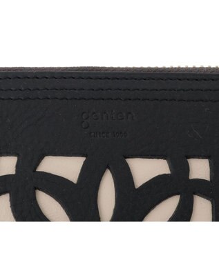 genten 【WEB限定復刻】コメットカットワーク ミニ財布 クロ