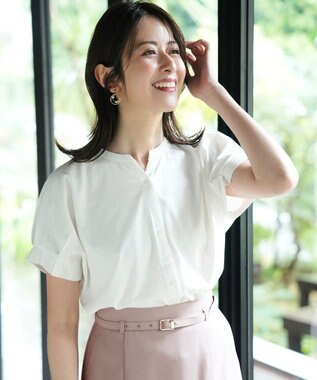 ANY SIS 【美ライン大人T】裾タックゆる プルオーバー オフ