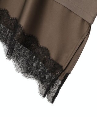 AMERICAN HOLIC レースドッキングＴシャツ Charcoal Gray