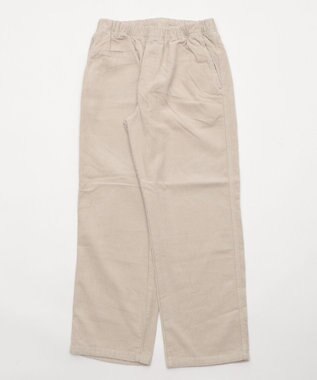 WEGO 【ユニセックス着用ITEM/ウエストゴム/SMLサイズ展開】コーデュロイイージーストレートパンツ ライトベージュ