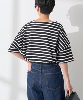 AMERICAN HOLIC バスクボーダー半袖プルオーバー Black