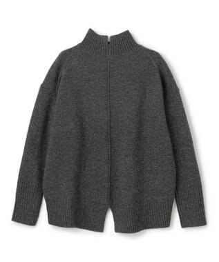 UNFILO カシミヤブレンド ハイネック ラメニット チャコールラメ
