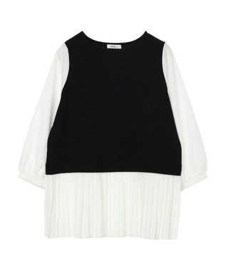 earth music&ecology プリーツドッキングプルオーバー Black