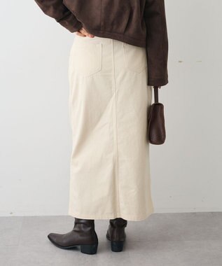 CRAFT STANDARD BOUTIQUE ラップ風デニムスカート Ivory
