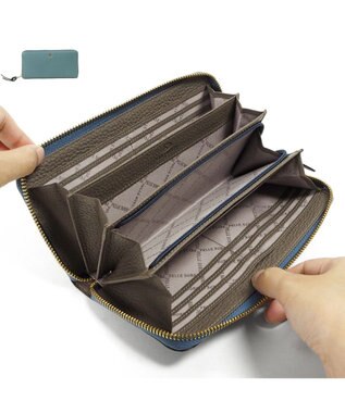 PELLE BORSA ラウンドファスナー長財布 Reinette Goods レネットグッズ 4743 ブルーグレー