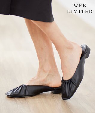 J.PRESS LADIES 【WEB限定】 ギャザー ミュール ブラック系