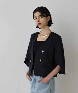 GRACE CONTINENTAL ラップスリーブジャケット ブラック