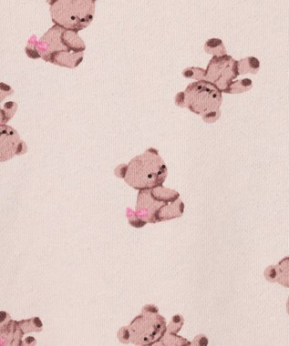 ANY KIDS アニマル 総柄 トレーナー ベージュ×クマ