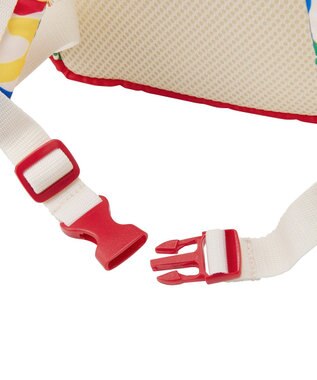 MIKI HOUSE HOT BISCUITS 【Mサイズ】 ロゴ総柄 リュック マルチカラー