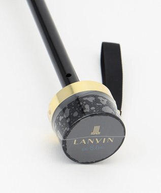 MOONBAT 【雨傘】ランバン　オン　ブルー (LANVIN en Bleu) リボン ハート ナイロンサテン 折りたたみ傘 ブラック