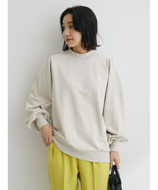 Green Parks 袖ギャザーボリューム裏毛プルオーバー Light Beige