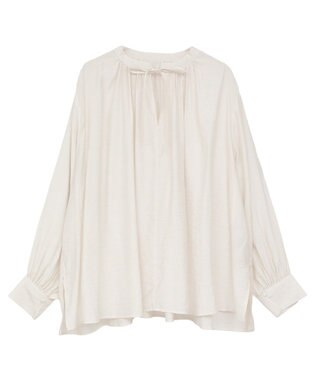 AMERICAN HOLIC スキッパーギャザーブラウス Ivory