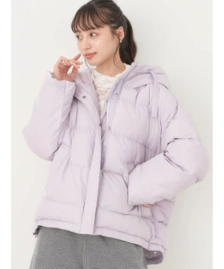 earth music&ecology フーディー中綿ブルゾン Pink