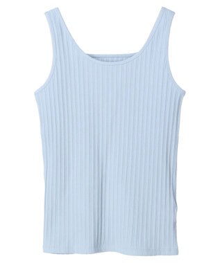 earth music&ecology ２ＷＡＹネックリブタンクトップ Sax